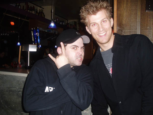 Former Fat Boys (me) and mc chris circa April 2005